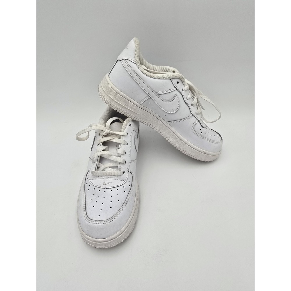 Nike Air Force 1 LE All White Low Top Sneakers Kids Youth Shoes DH2925-111 Sz 3Y
